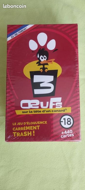 Jeu Neuf 3 Oeufs sur la tête d'un canard