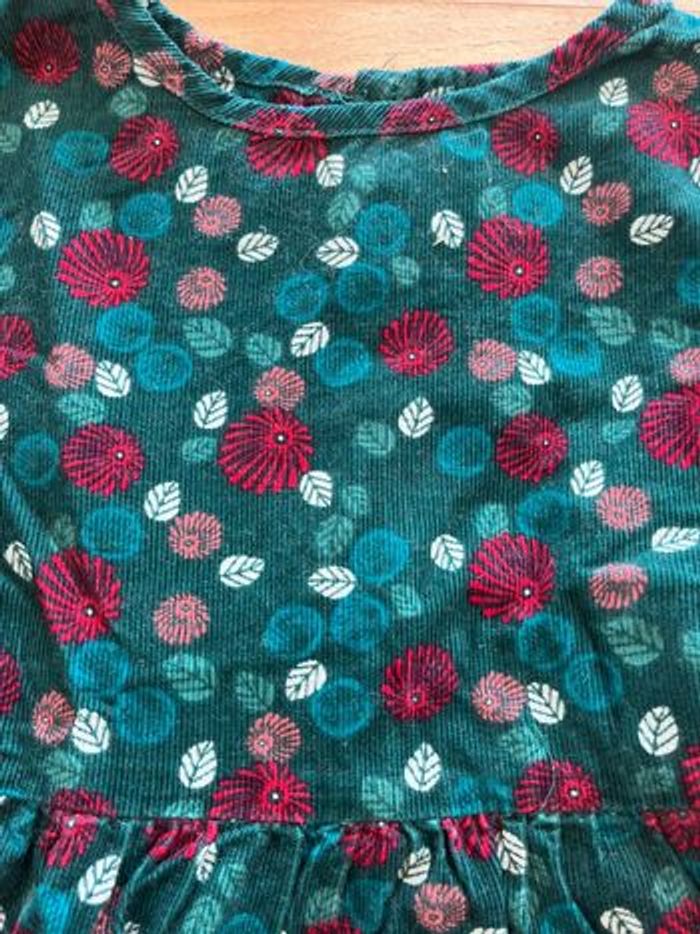 Robe verte velours Okaïdi 3 ans - photo numéro 3