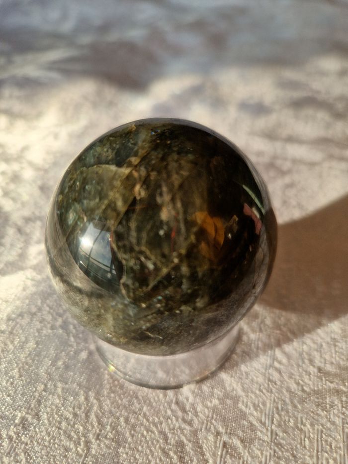 Sphère labradorite de Madagascar 238g neuve - photo numéro 2