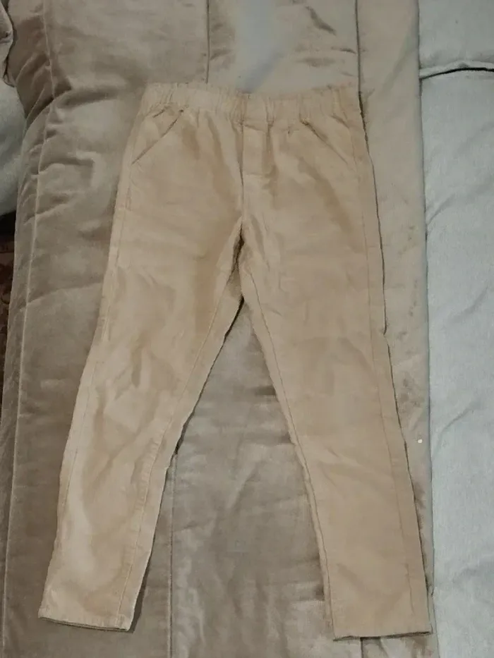 Pantalon velours côtelé MO Kids beige fille 11 12 ans - photo numéro 6