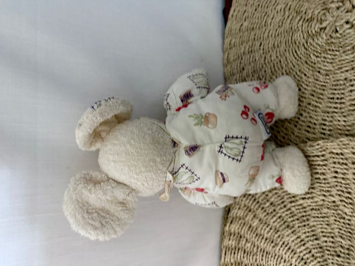 Doudou Souris Eponge Tissus AJENA Vintage Peluche - photo numéro 2