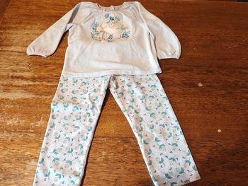 Pyjama chaud colombe fille taille 98 cm