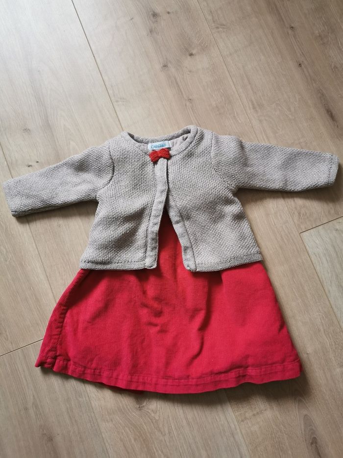 Ensemble robe gilet fille