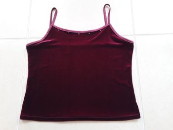 Débardeur bordeaux velours femme taille 4 TBE