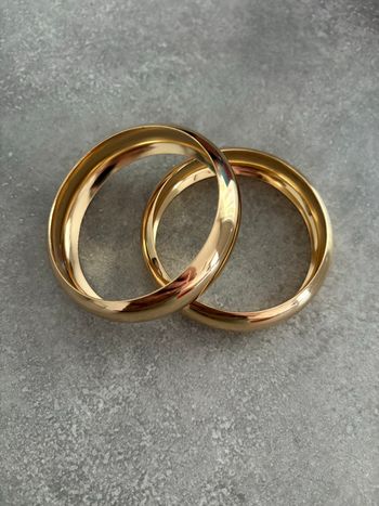 Lot 2 joncs dorés 