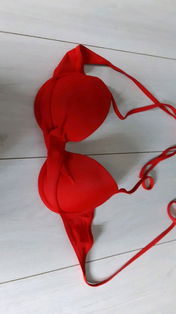 Maillot de bain Gémo 2 pièces rouge en taille 36. - photo numéro 3