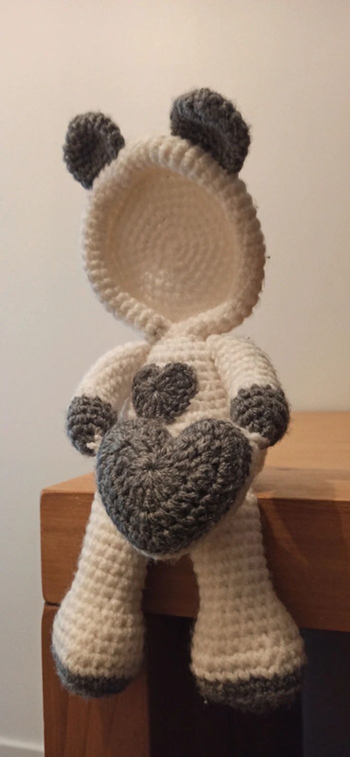 Peluche crochet avec emplacement photo
