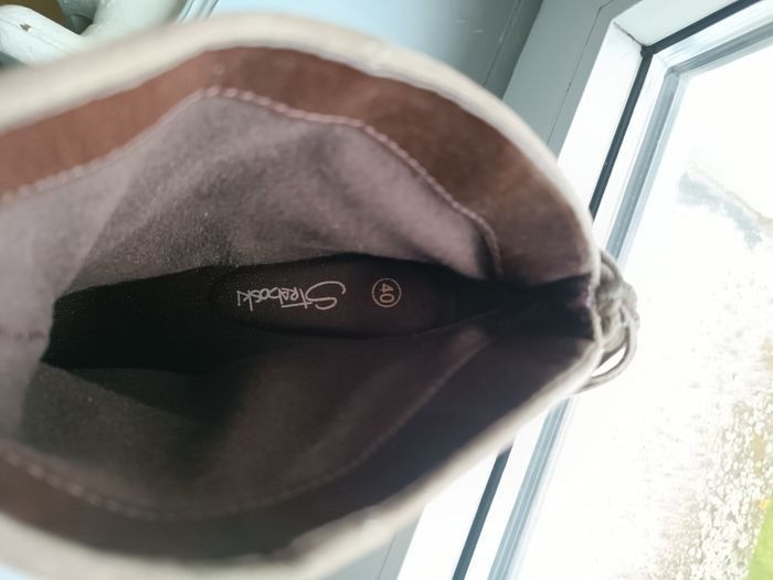 Bottines à talons en daim gris– style western chic - photo numéro 5