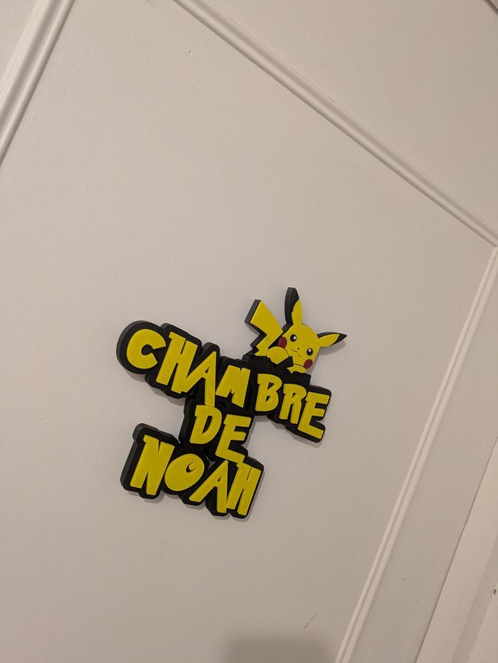 Plaque de porte Pokémon Pikachu - photo numéro 3