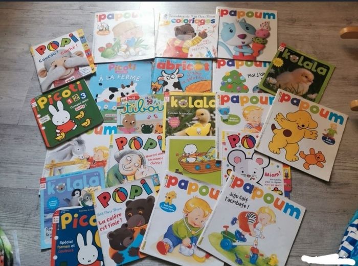 Lot livres papoum, picoti, popi, kolala