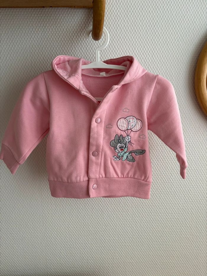 Gilet sweat rose Minnie