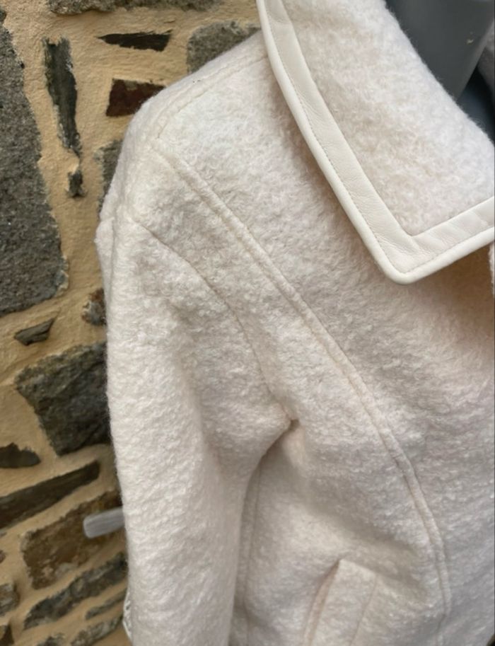 Manteau en laine crème - Elora - photo numéro 3