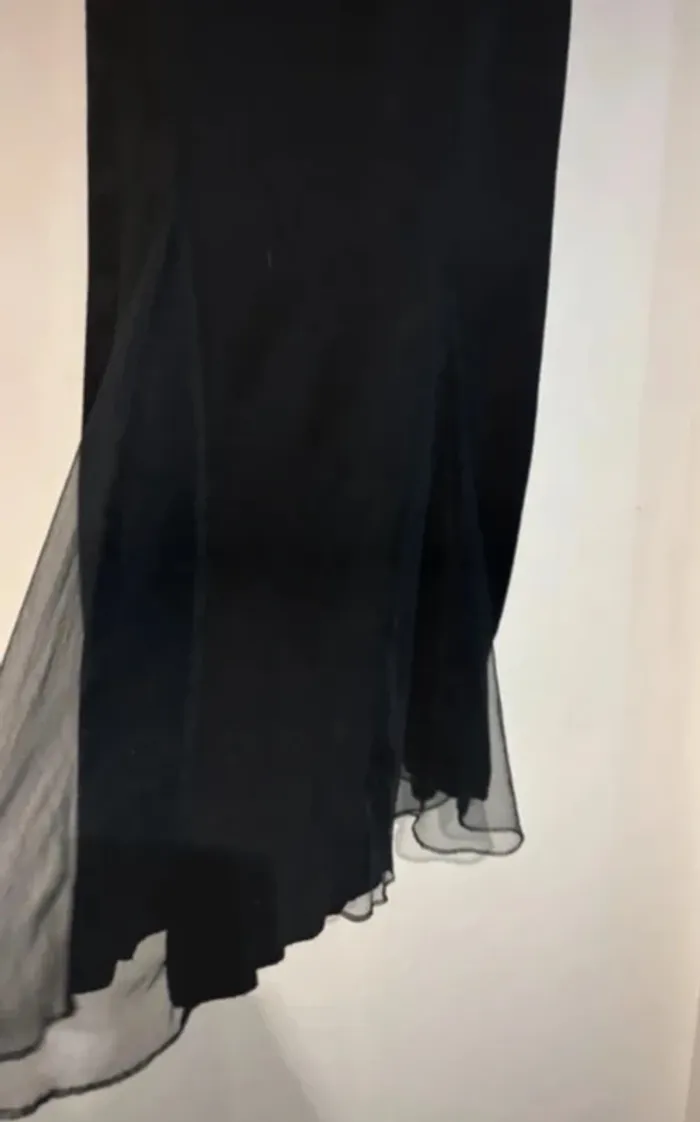Jupe longue noire fluide Pimkie fentes voile T38 - photo numéro 7