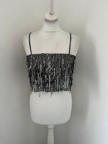 Top court à sequins Zara S