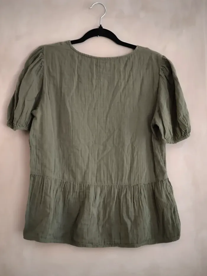 Blouse gaze coton kaki Promod 38 - photo numéro 6