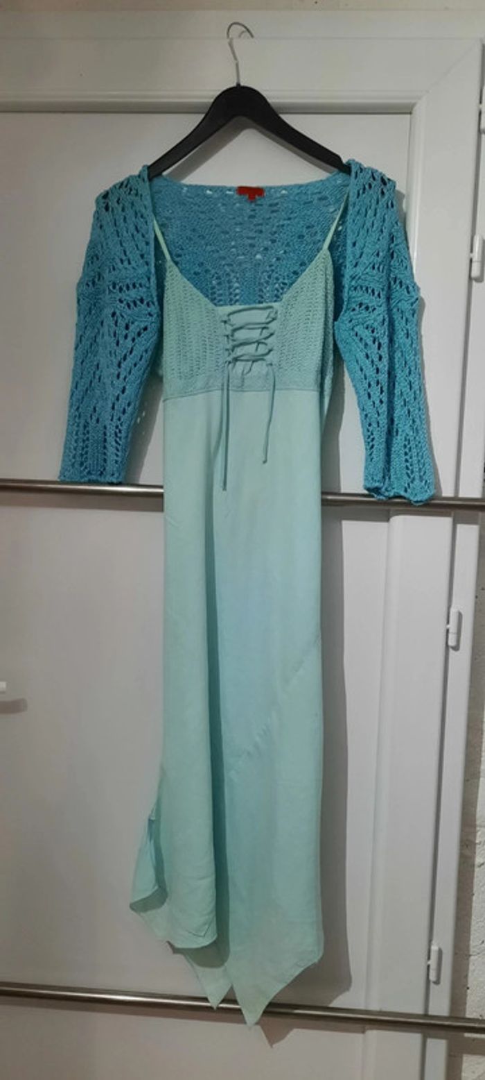 Robe turquoise