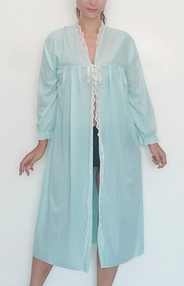 Robe de chambre flanelle vintage chic - photo numéro 2
