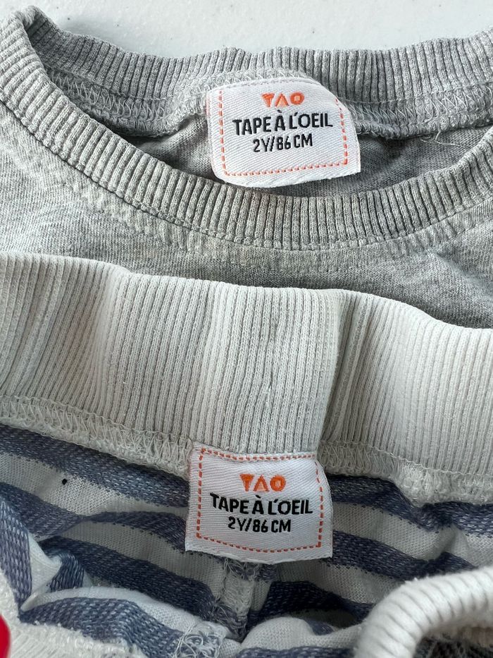 Pyjama 2 pièces tape à l’œil taille 24 mois 86 cm crocodile - photo numéro 4