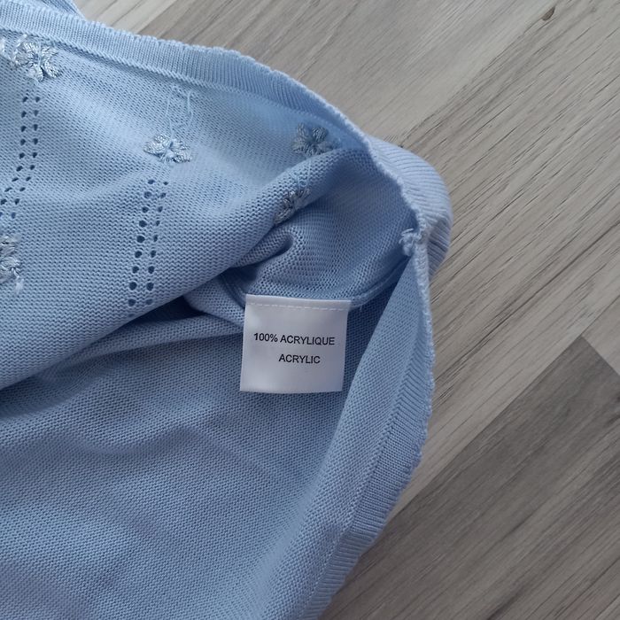 Gilet femme blanc et bleu Angela Baraldi taille M - photo numéro 6