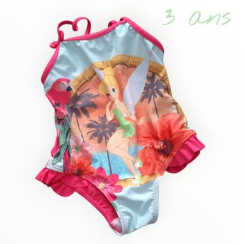 🧚‍♀️🌺 Maillot de bain Disney “Fée Clochette” – 3 ans 🌺🧚‍♀️