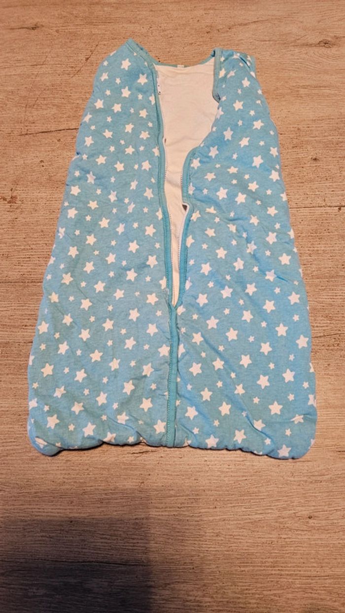 Chancelière / gigotteuse / turbulette de 70 cm, turquoise avec étoiles blanches, Zeeman - photo numéro 6
