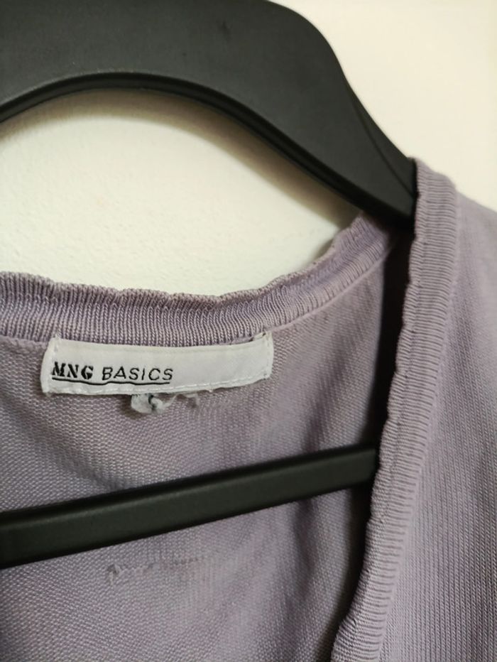 Haut lilas manches courtes à nœud – MNG Basics  vintage - photo numéro 3