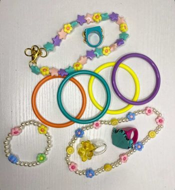 Lot de bijoux multicolore Y2K 
