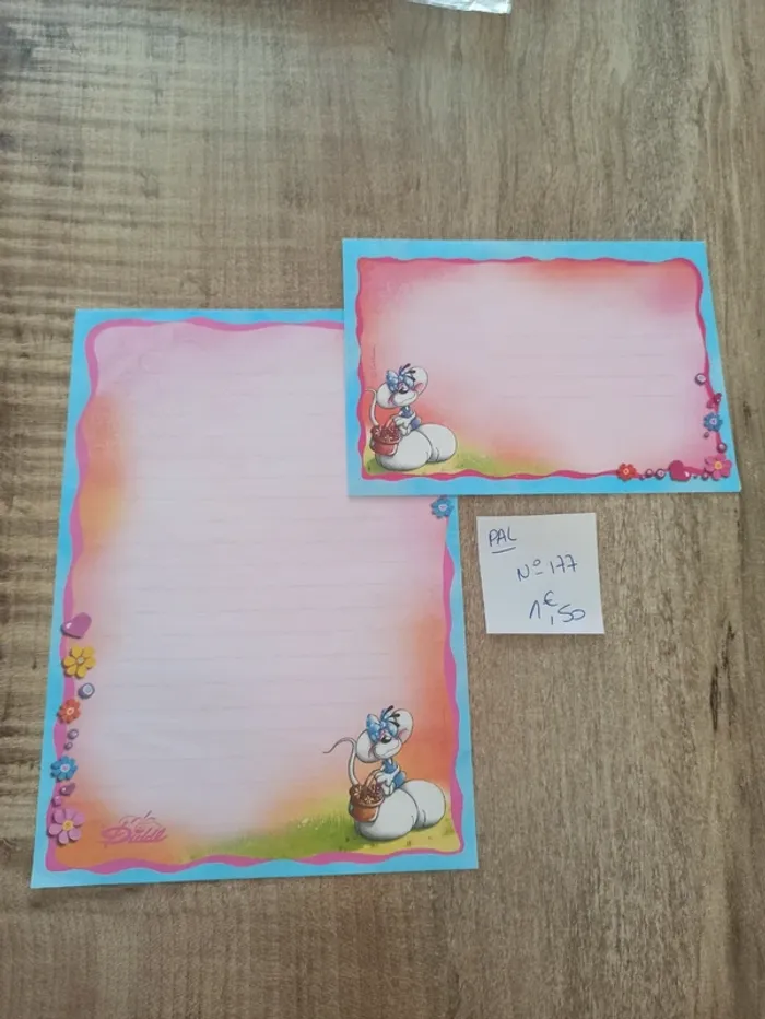 Papier à lettre Diddl 177 1,50€