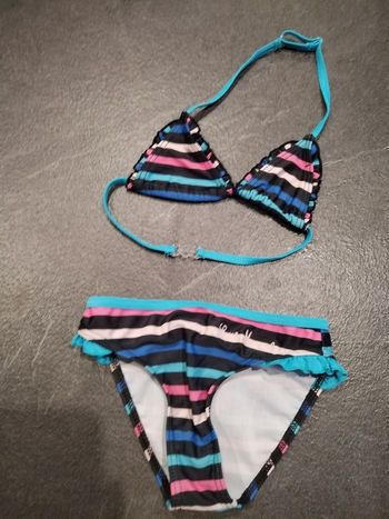 Maillot de bain 2 pièces rayé little marcel 4 ans