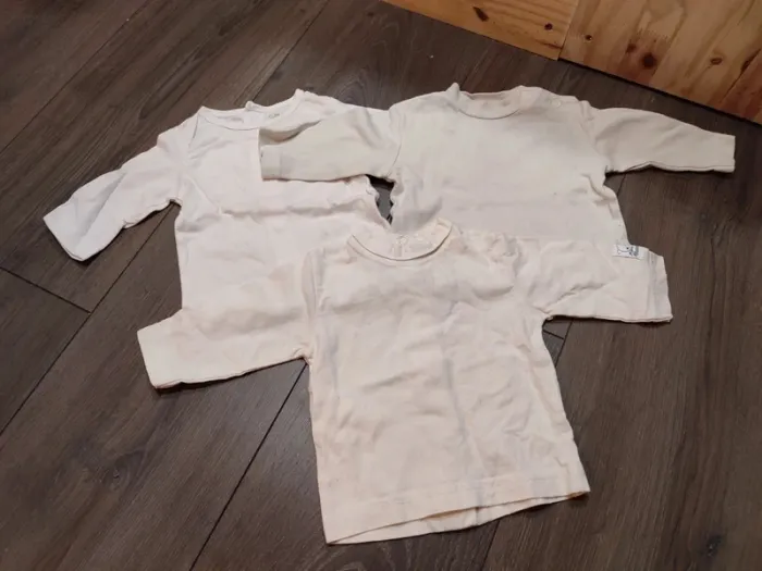 Lot 3 t-shirts blanc mixte 1 mois kitchoun mini alternatif just too cute
