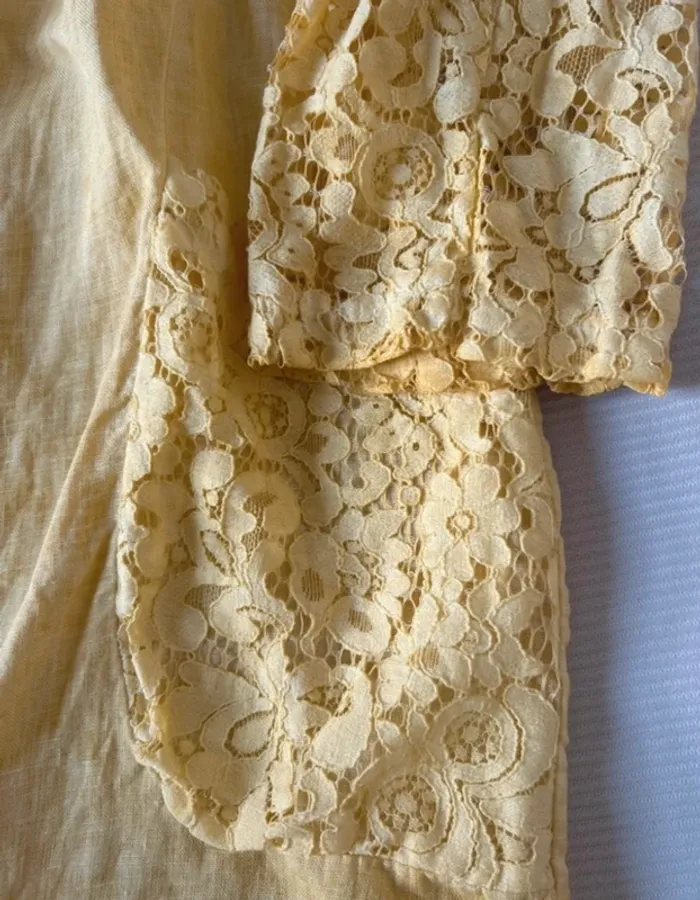 Veste jaune dentelle made in Italy été - photo numéro 6
