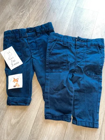 Lot de 2 pantalons tape à l’œil 3 mois