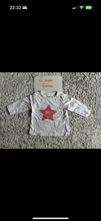 T-shirt manches longues 6 mois