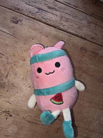 🍉 Peluche Pastèque - Porte-clés Bubble Tea Kawaii