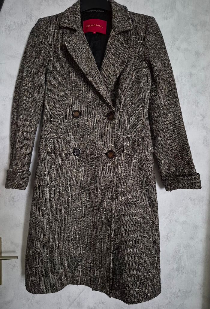 Manteau Gerard Darel taille 38 avec de 45% de laine - photo numéro 6