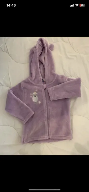 Gilet polaire mauve