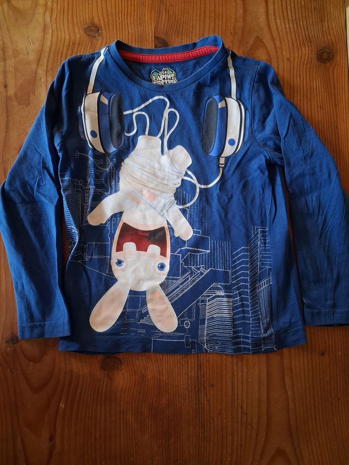T.shirt garçon - 5 ans - Lapin Crétin - photo numéro 1