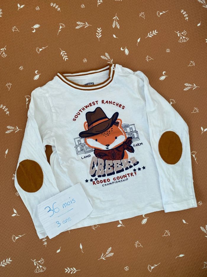 Teeshirt renard 36 mois