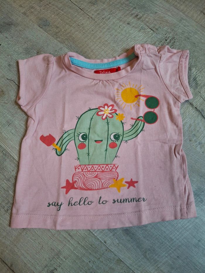 Tee shirt manche courte fille 6 mois