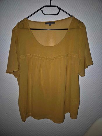 T-shirt transparent moutarde taille XL