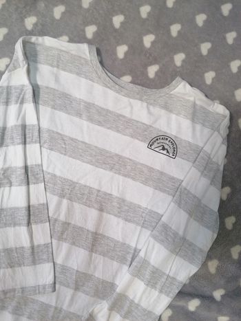 T-shirt manches longues 🩶🤍 garçon 12 ans