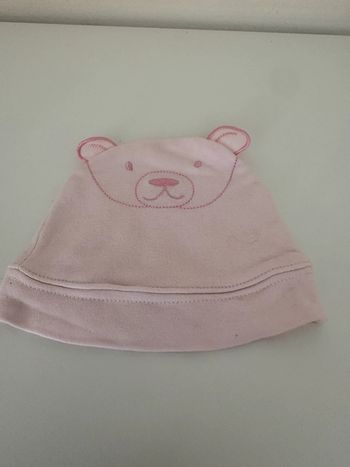 Bonnet rose ourson