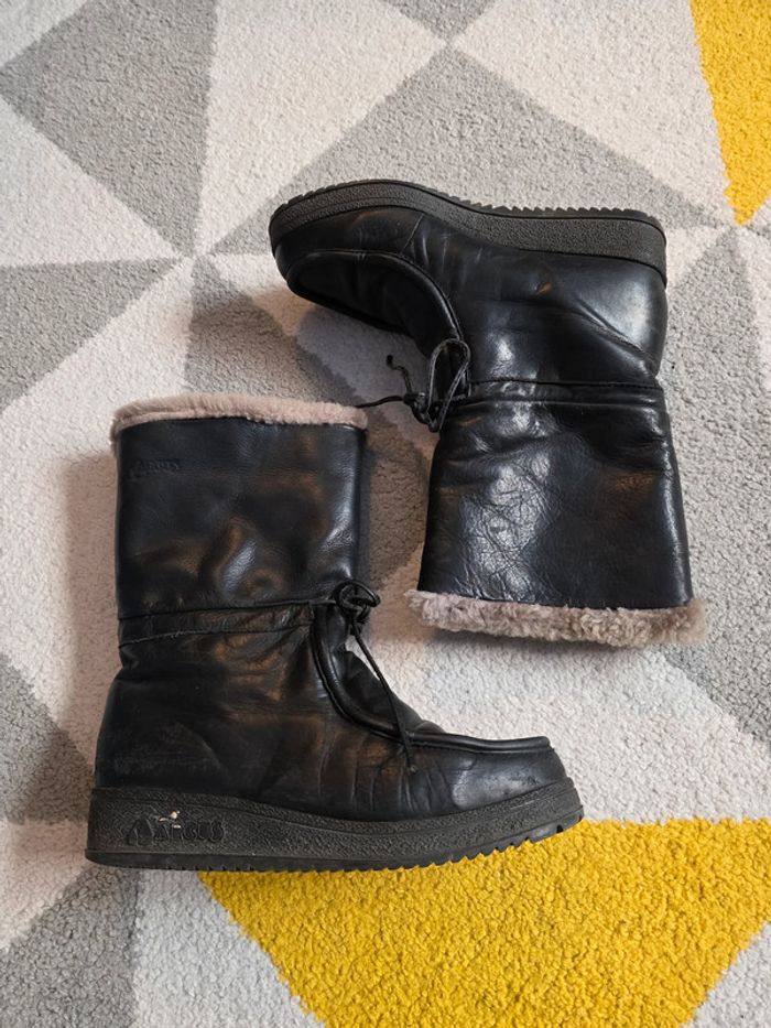 Bottes de neige en cuir vintage Arcus Taille 39