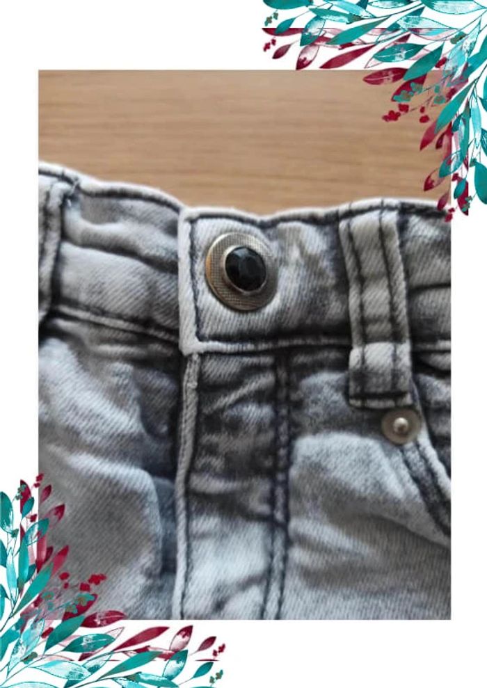 Pantalon gris clair fille jean - photo numéro 5