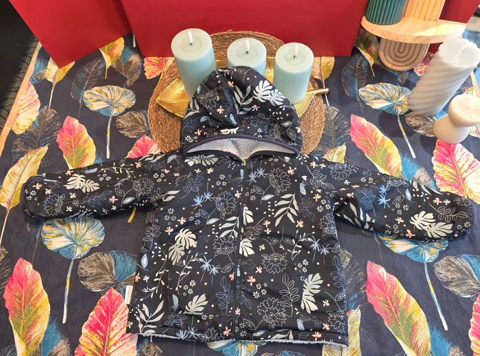 Veste a capuche réversible Belle de Nuit 18-24 mois