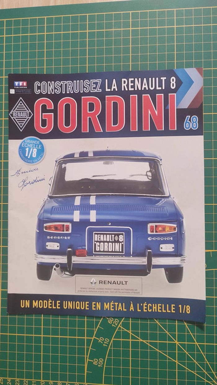 Fascicule seul sans pièce N°68 Renault R8 Gordini 1/8 1/8ème Eaglemoss collections #A67
