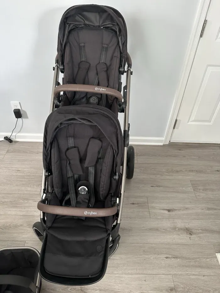 Cybex Gazelle S Poussette tout-en-un enfant/bébé, avec deux sièges noir lune - photo numéro 3