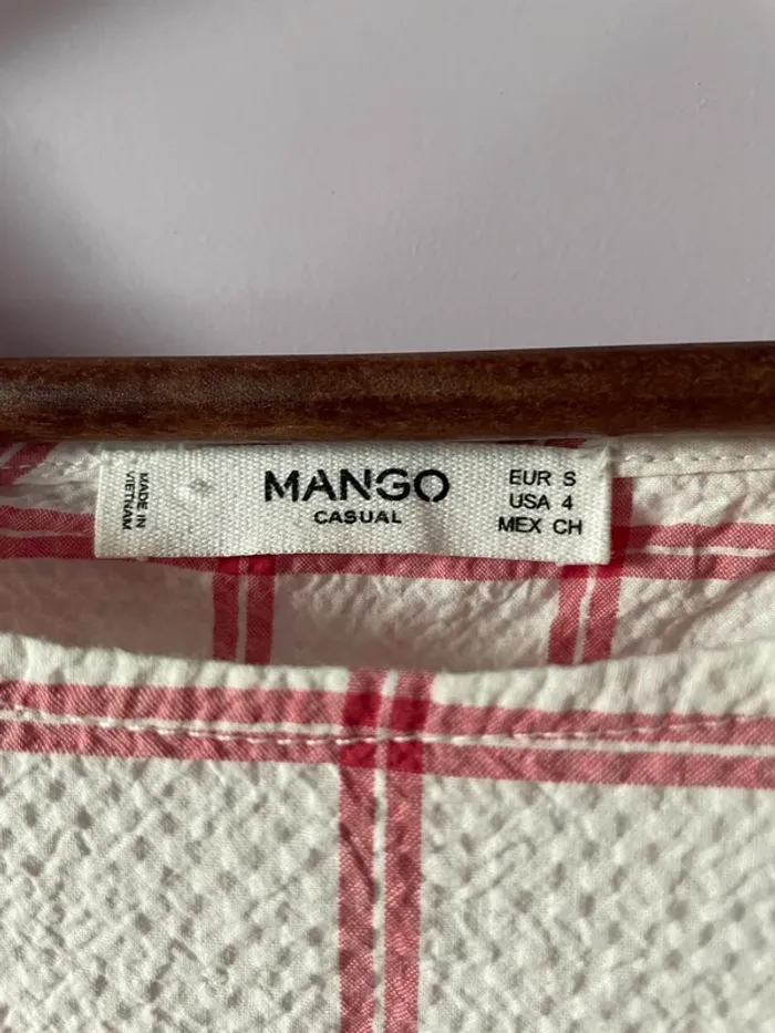 Haut automne carreaux original Mango S - photo numéro 4