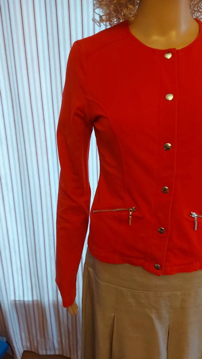 Veste rouge Fornarina S 95%coton 5%elastane - photo numéro 3