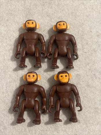 Playmobil 4 Chimpanzés Zoo Savane Jungle Cirque